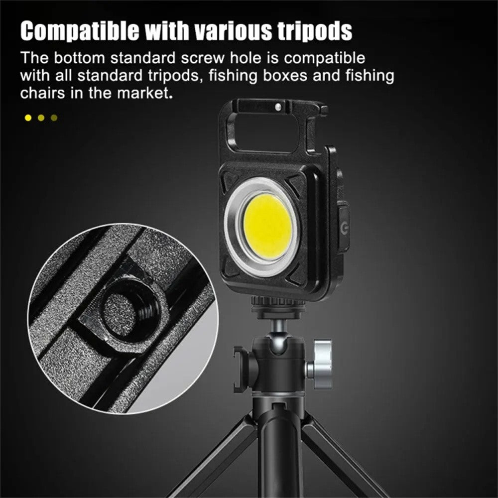 W5134 Mini LED Flashlight Keychain Light with Bottle Opener Portable High Brightness Magnetic Lamp