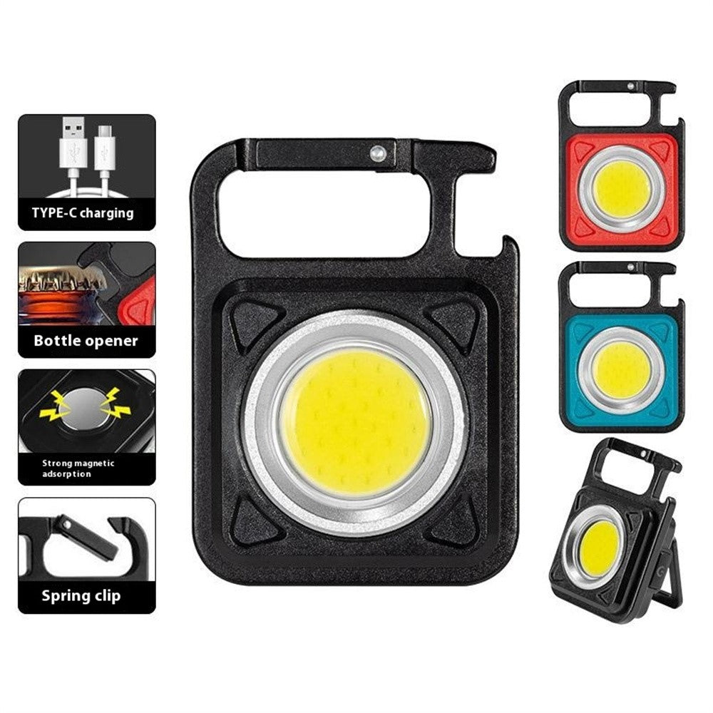 W5134 Mini LED Flashlight Keychain Light with Bottle Opener Portable High Brightness Magnetic Lamp