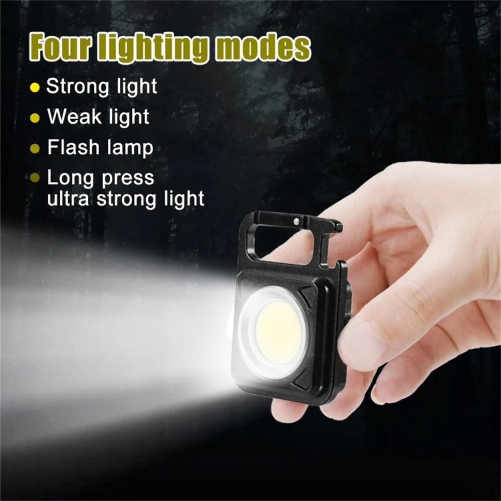 W5134 Mini LED Flashlight Keychain Light with Bottle Opener Portable High Brightness Magnetic Lamp