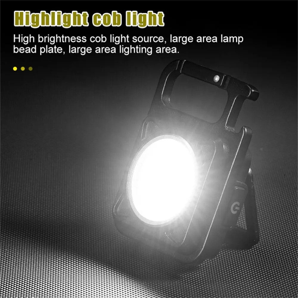 W5134 Mini LED Flashlight Keychain Light with Bottle Opener Portable High Brightness Magnetic Lamp