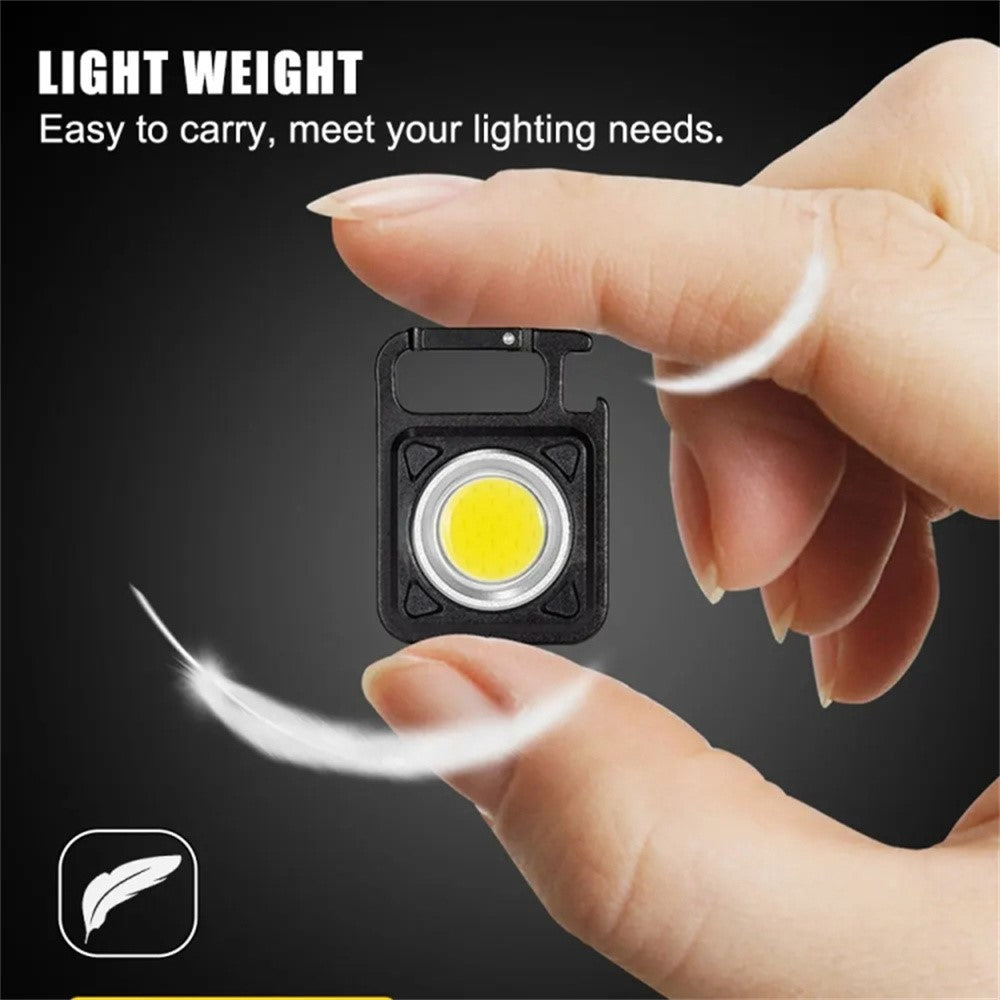 W5134 Mini LED Flashlight Keychain Light with Bottle Opener Portable High Brightness Magnetic Lamp