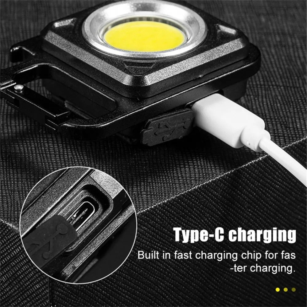 W5134 Mini LED Flashlight Keychain Light with Bottle Opener Portable High Brightness Magnetic Lamp