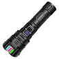 A08 Digital Display 5 Modes Flat Port Flashlight High Power LED Torch with Fluorescent Strip ( with Battery )