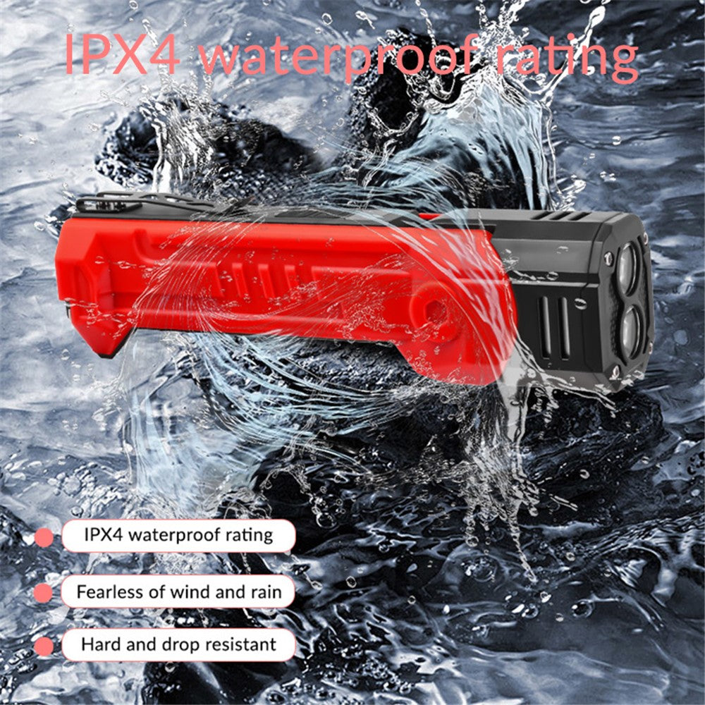 XTE + COB Dual Light Source Flashlight 180 Degree Rotatable Magnetic Work Light with Clip