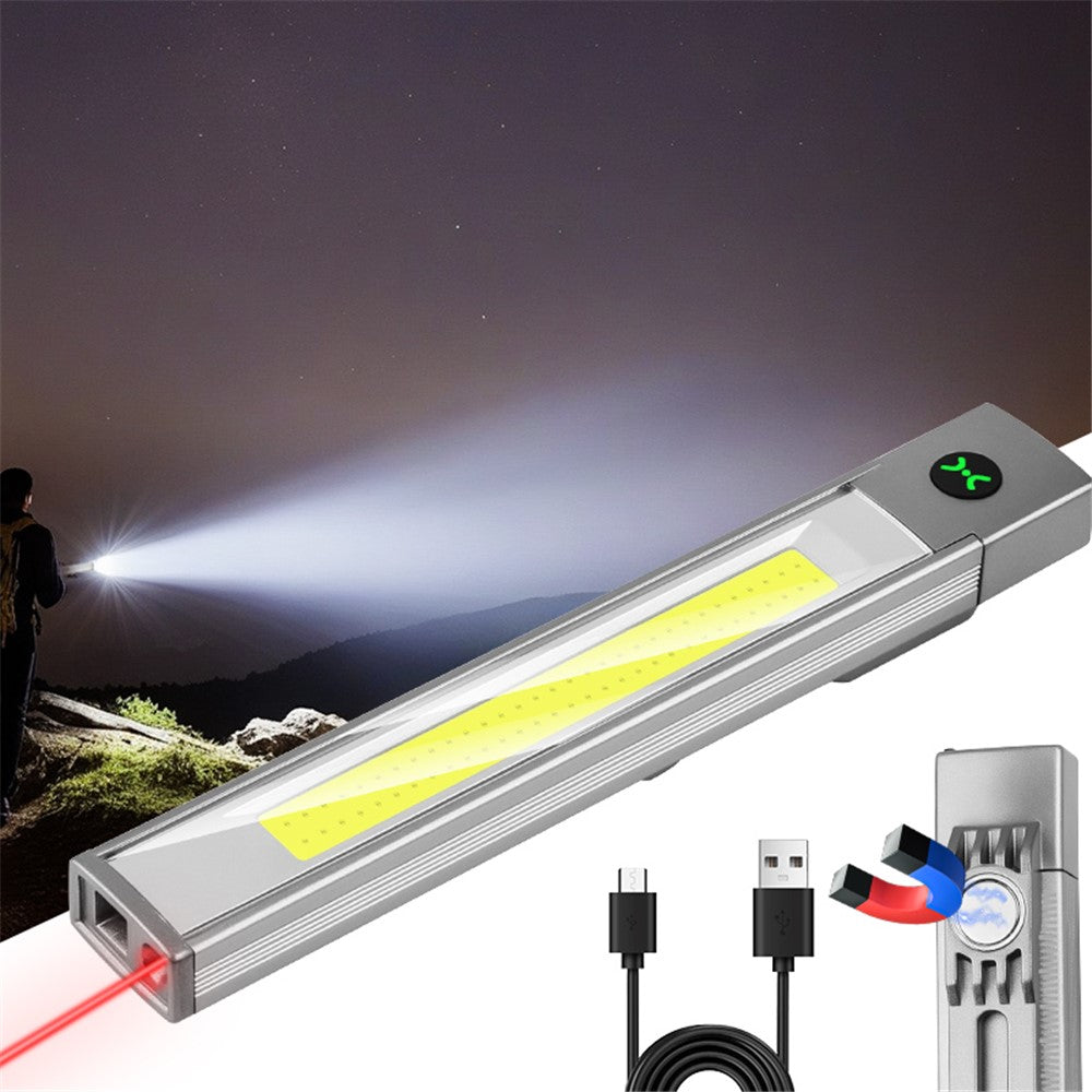 K-512 Multifunctional Laser Pen Light Emergency Illumination Red Warning Magnetic Clip Design Flashlight