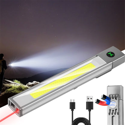K-512 Multifunctional Laser Pen Light Emergency Illumination Red Warning Magnetic Clip Design Flashlight
