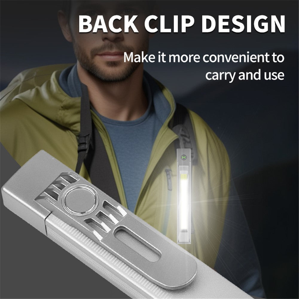 K-512 Multifunctional Laser Pen Light Emergency Illumination Red Warning Magnetic Clip Design Flashlight