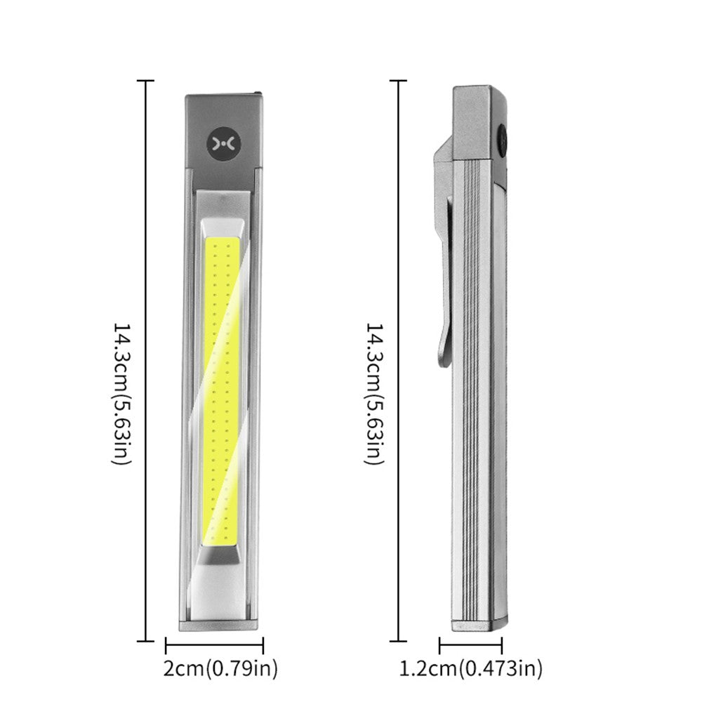 K-512 Multifunctional Laser Pen Light Emergency Illumination Red Warning Magnetic Clip Design Flashlight