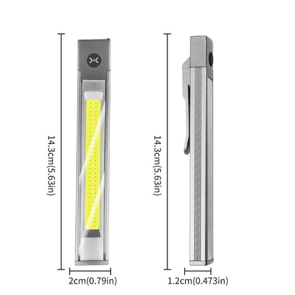 K-512 Multifunctional Laser Pen Light Emergency Illumination Red Warning Magnetic Clip Design Flashlight