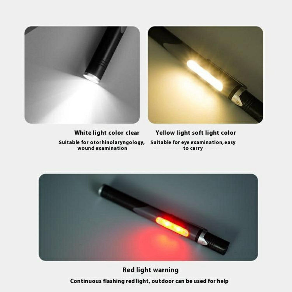 B35 Pen Light Portable Flashlight Dual with Color Light Source for Medical Examination  /  Outdoor Emergency