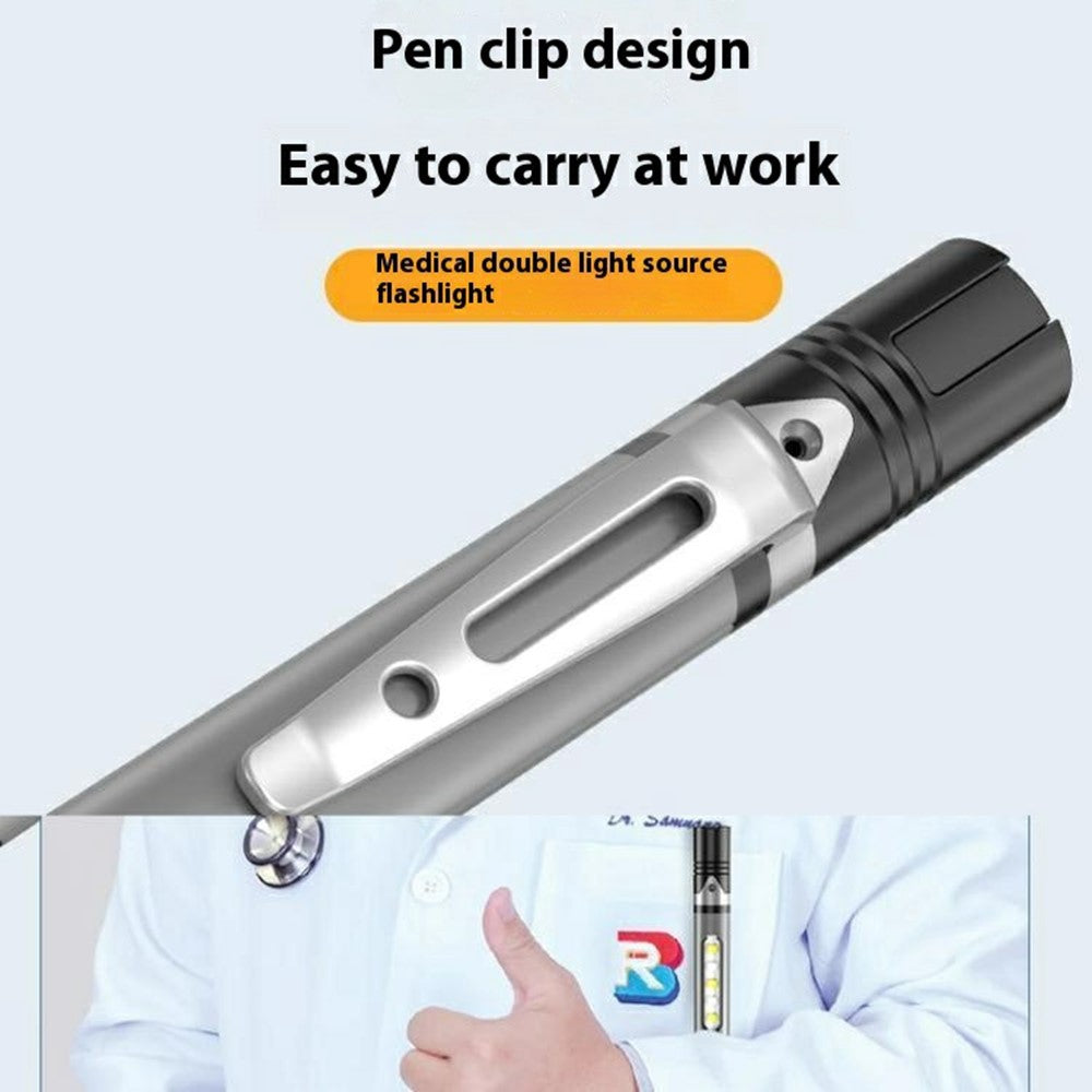 B35 Pen Light Portable Flashlight Dual with Color Light Source for Medical Examination  /  Outdoor Emergency