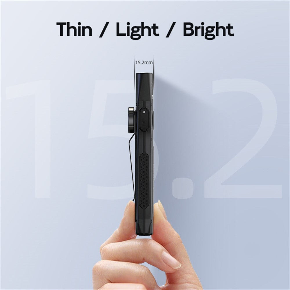 TANK007 WF02L Multifunction EDC Flashlight IP64 Waterproof White Light UV Green Laser Flat Torch with Back Clip