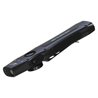 TANK007 WF02L Multifunction EDC Flashlight IP64 Waterproof White Light UV Green Laser Flat Torch with Back Clip