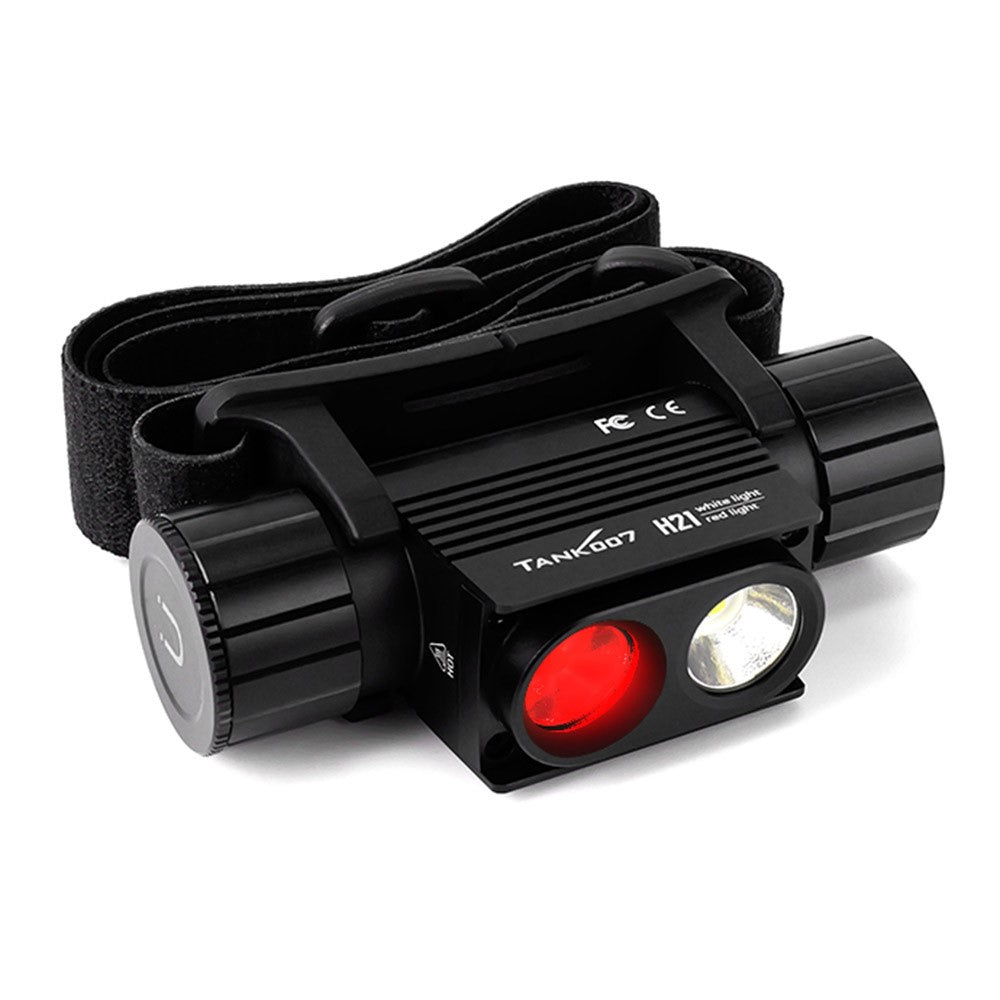 TANK007 H21 Spotlight  /  Floodlight Dual Light Source Headlamp 1000 Lumens Aluminum Alloy Head Torch