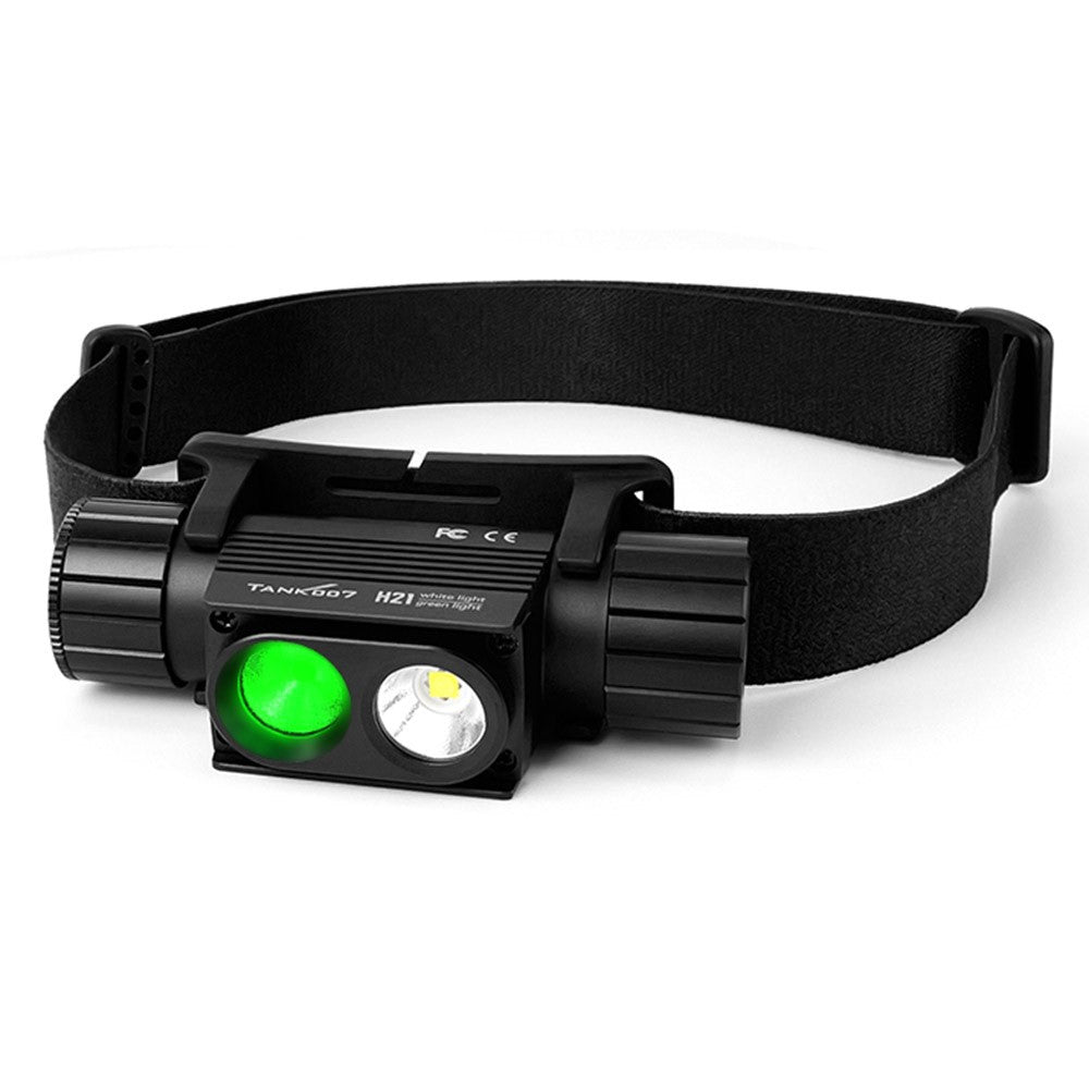 TANK007 H21 Spotlight  /  Floodlight Dual Light Source Headlamp 1000 Lumens Aluminum Alloy Head Torch