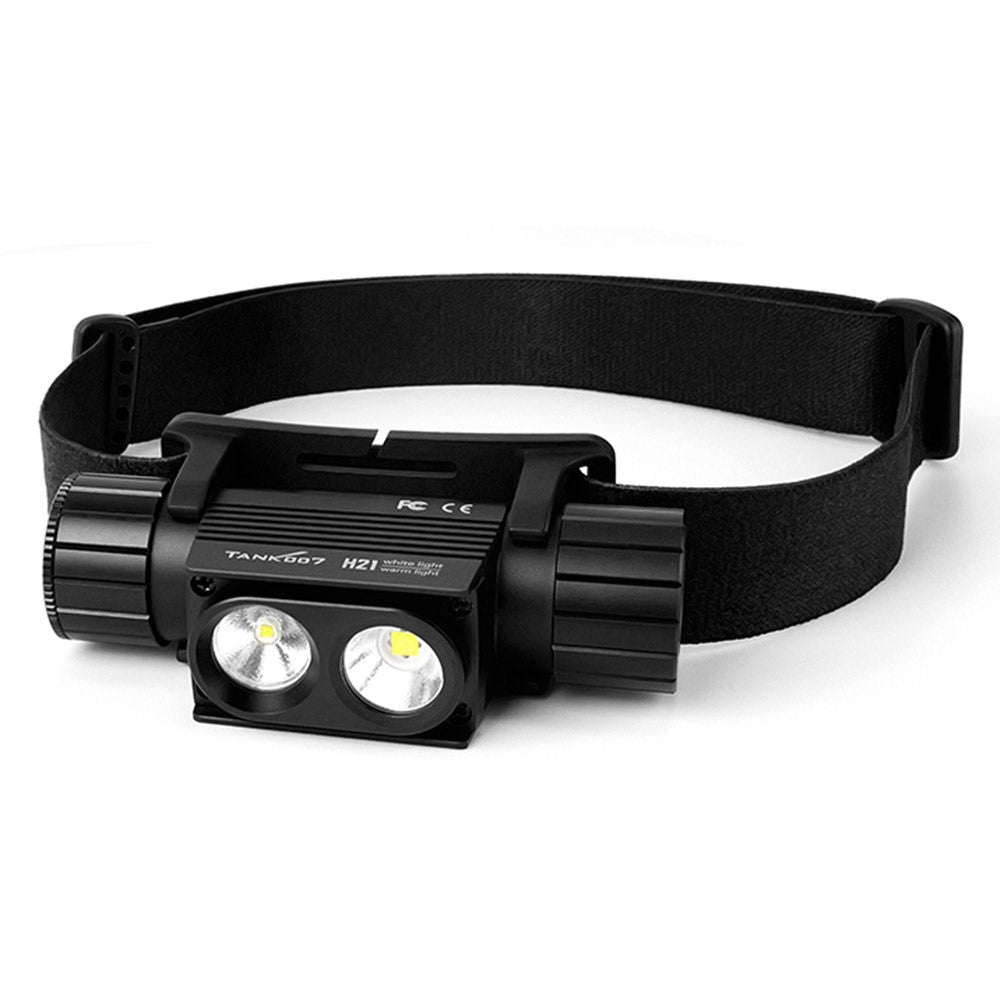 TANK007 H21 Spotlight  /  Floodlight Dual Light Source Headlamp 1000 Lumens Aluminum Alloy Head Torch