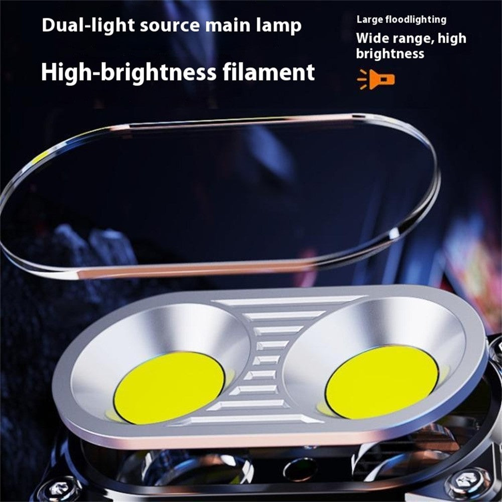DC08 Super Bright Floodlight Side Light Rotatable Head Rechargeable Mini Flashlight with Stainless Steel Clip