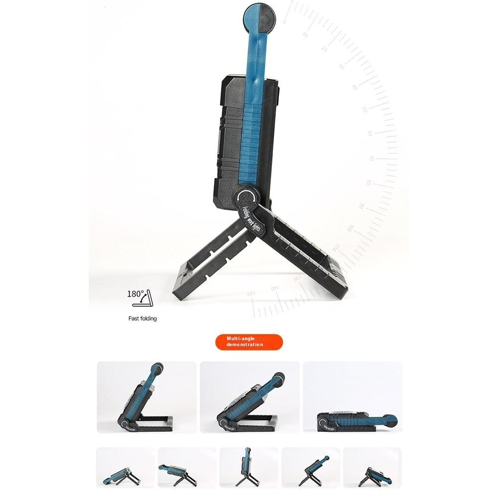 W875-1 Foldable Work Light Solar Powered LED Floodlight Portable Outdoor Emergency Lamp with Stand