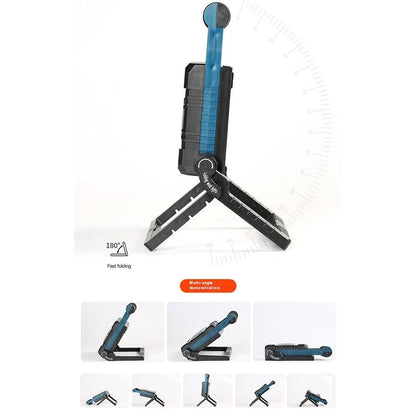 W875-1 Foldable Work Light Solar Powered LED Floodlight Portable Outdoor Emergency Lamp with Stand