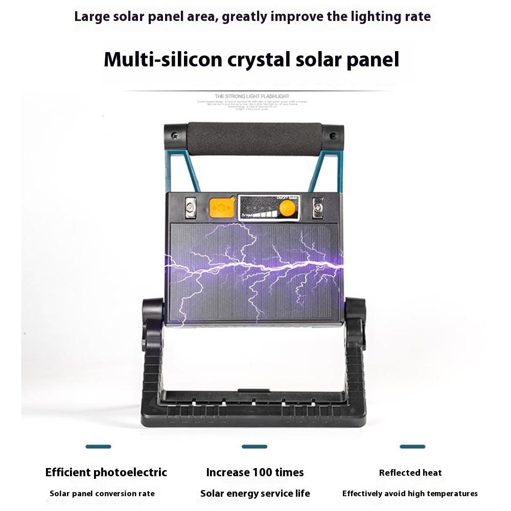 W875-3 Magnetic Mount Foldable LED Work Light Solar Powered Floodlight Portable Outdoor Emergency Lamp with Stand