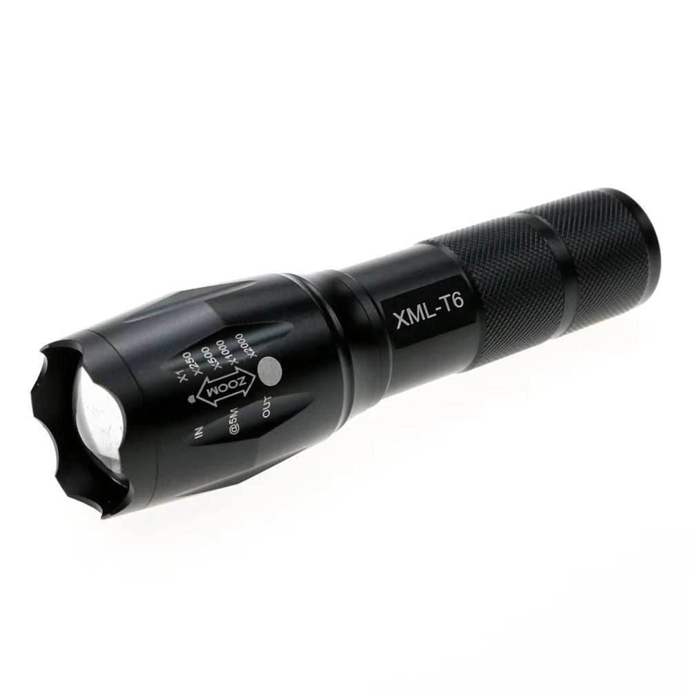 ULTRAFIRE A100 USB Rechargeable Flashlight 5 Modes Adjustable Focus Waterproof T6 LED Torch, with EU Plug Charger