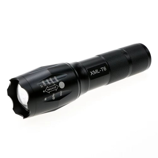 ULTRAFIRE A100 USB Rechargeable Flashlight 5 Modes Adjustable Focus Waterproof T6 LED Torch, with EU Plug Charger