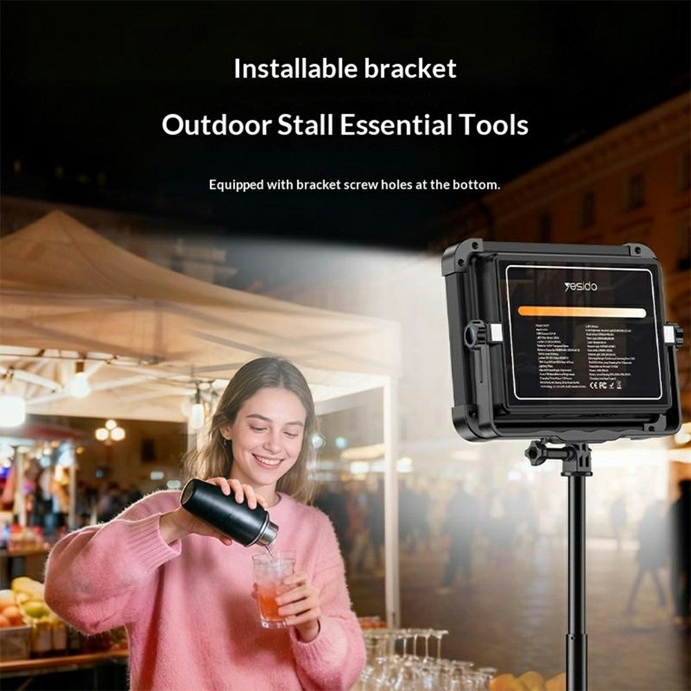 YESIDO DH17 Outdoor Floodlight Emergency Light 600 LED Fill Light 10000mAh Battery for Camping / Fishing