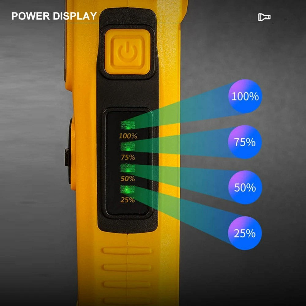 W5215 Zoomable Multi-Function Work Light Car Emergency Flashlight with Strong Magnet  /  Window Breaker  /  Safety Hammer