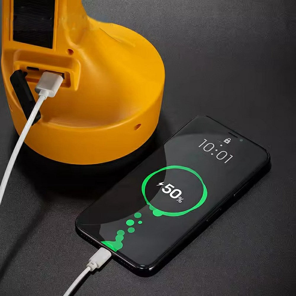 W5217 Multifunctional Flashlight Solar Powered LED Emergency Work Light with Power Bank Function