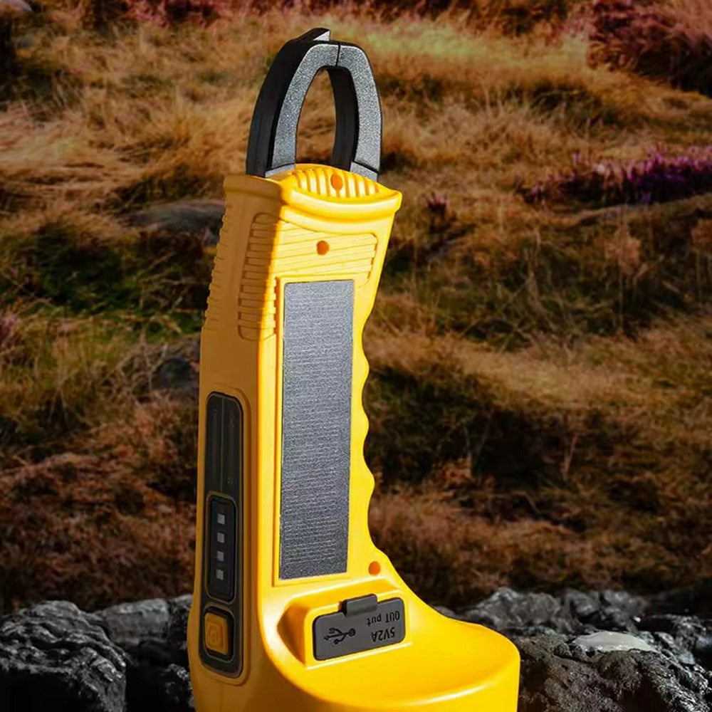 W5217 Multifunctional Flashlight Solar Powered LED Emergency Work Light with Power Bank Function