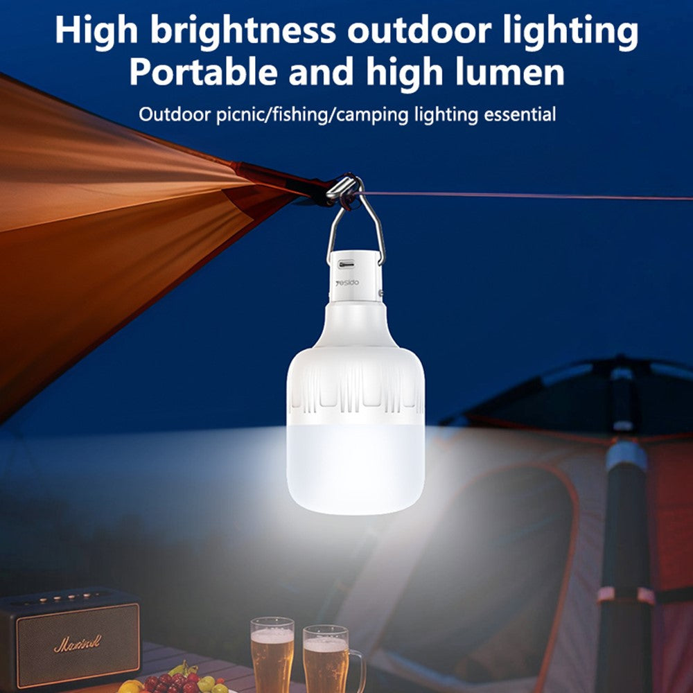 YESIDO DH14 12-LED Rechargeable Emergency Light Bulb 3-Level Adjustable Hanging Camping Lantern