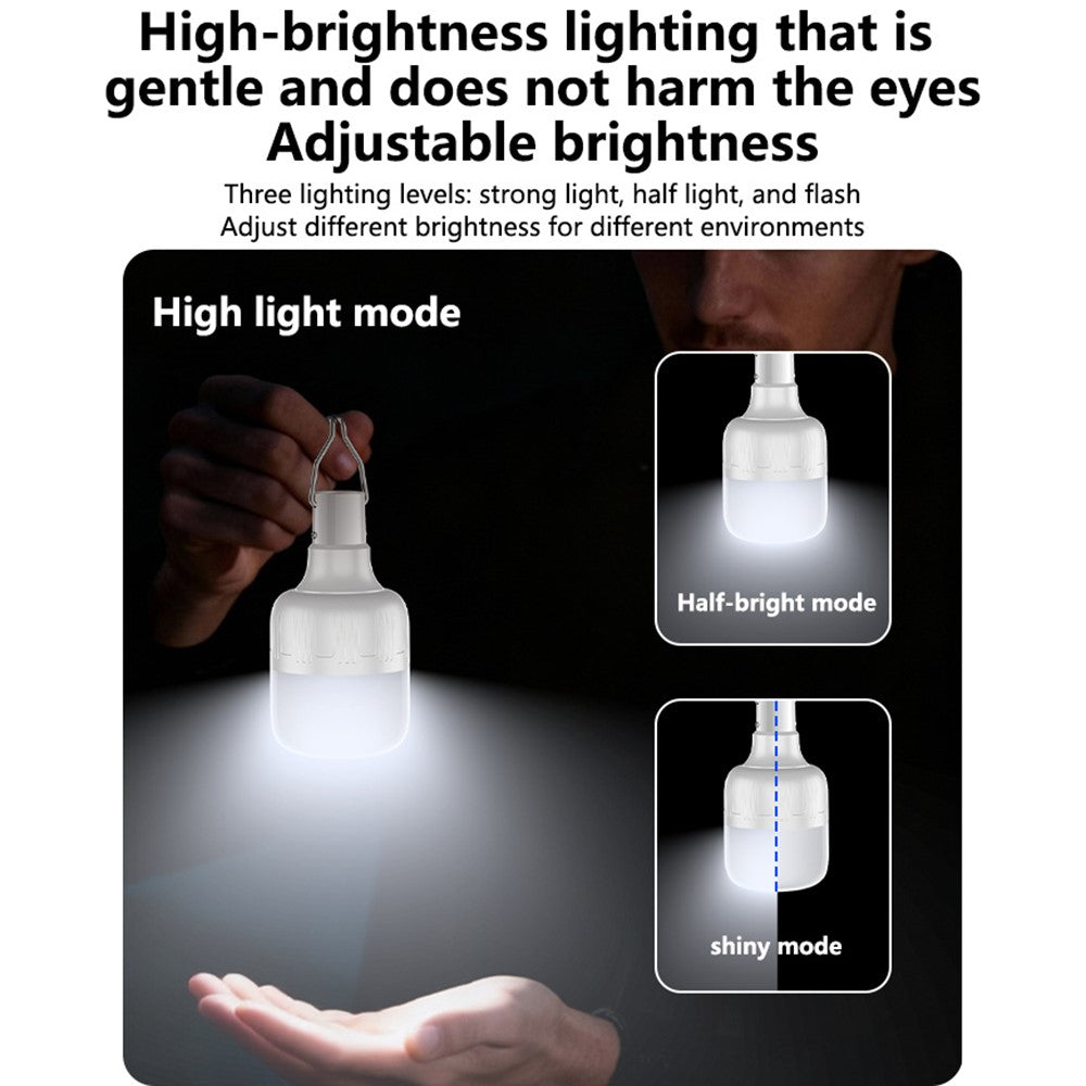 YESIDO DH14 12-LED Rechargeable Emergency Light Bulb 3-Level Adjustable Hanging Camping Lantern