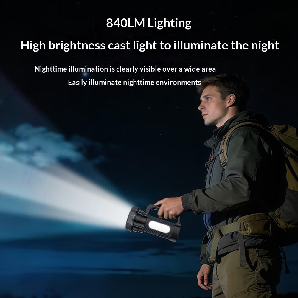 YESIDO TC12 Multifunctional Rechargeable Dual Lamp Lighting Flashlight 840LM High Power Flash Light for Outdoor Emergency