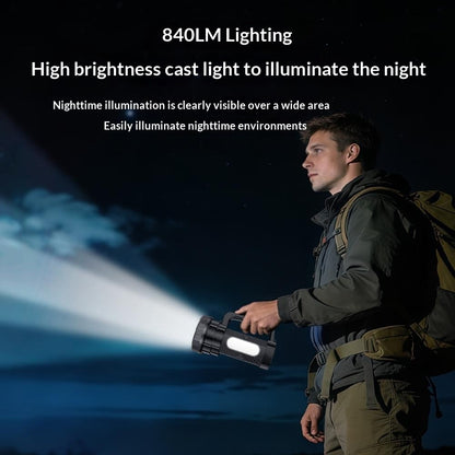 YESIDO TC12 Multifunctional Rechargeable Dual Lamp Lighting Flashlight 840LM High Power Flash Light for Outdoor Emergency