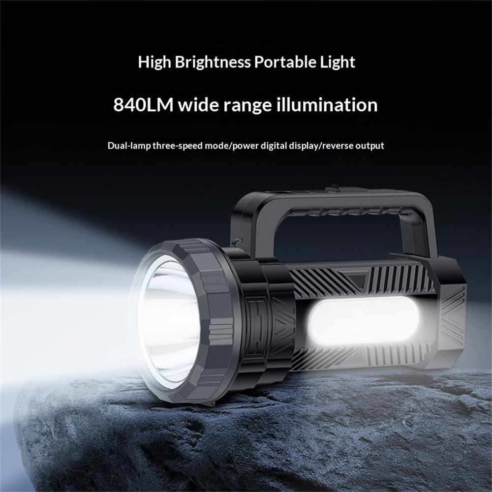 YESIDO TC12 Multifunctional Rechargeable Dual Lamp Lighting Flashlight 840LM High Power Flash Light for Outdoor Emergency