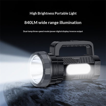 YESIDO TC12 Multifunctional Rechargeable Dual Lamp Lighting Flashlight 840LM High Power Flash Light for Outdoor Emergency