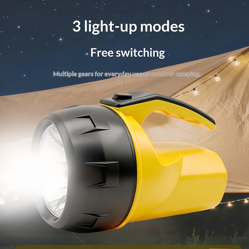 3W Outdoor LED Flashlight 3 Modes High Brightness Handheld Searchlight for Camping Hiking