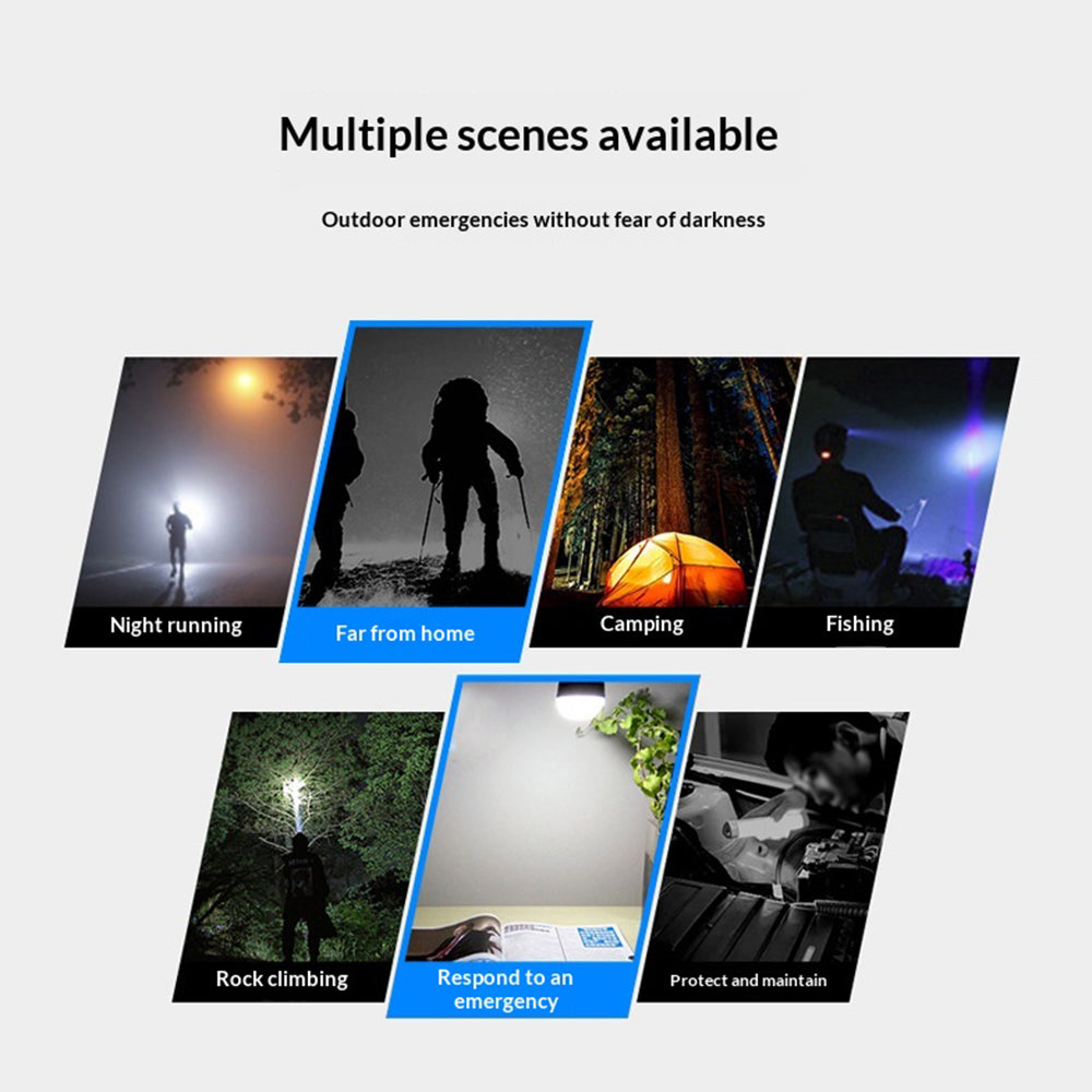 3W Outdoor LED Flashlight 3 Modes High Brightness Handheld Searchlight for Camping Hiking