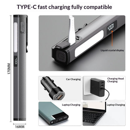 Rechargeable Medical Pen Light IPX5 Waterproof 4 Modes LED Flashlight Pupil Penlight