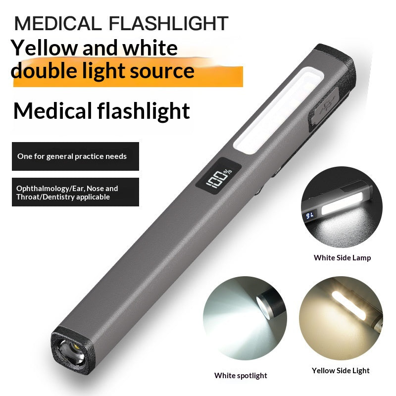 Rechargeable Medical Pen Light IPX5 Waterproof 4 Modes LED Flashlight Pupil Penlight