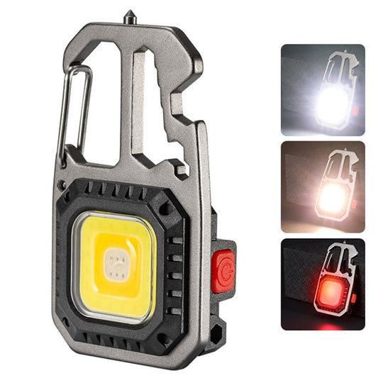W5138 Portable Mini Flashlight Rechargeable COB Light Bottle Opener Screwdriver Multifunctional Lamp