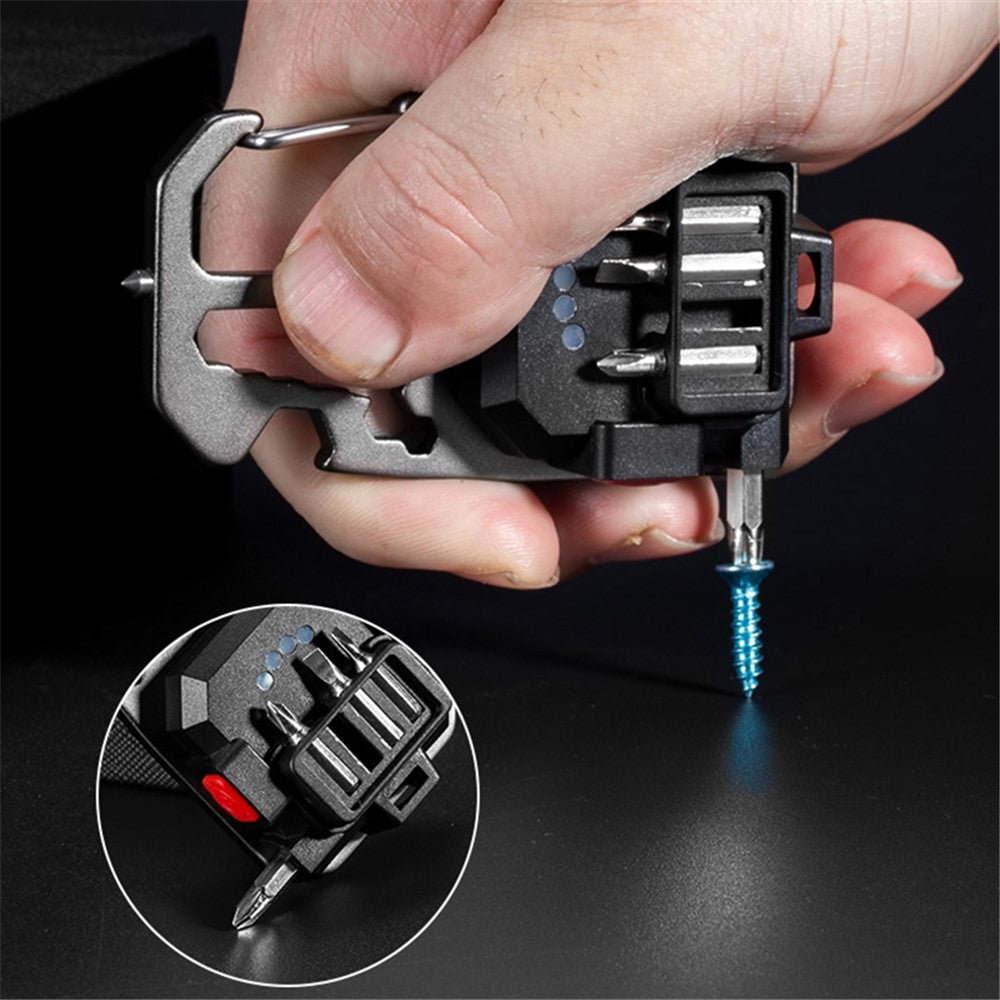 W5138 Portable Mini Flashlight Rechargeable COB Light Bottle Opener Screwdriver Multifunctional Lamp