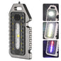 W5135 Mini COB Flashlight Rechargeable Light Whistle Emergency Survival Window Keychain Flashlight