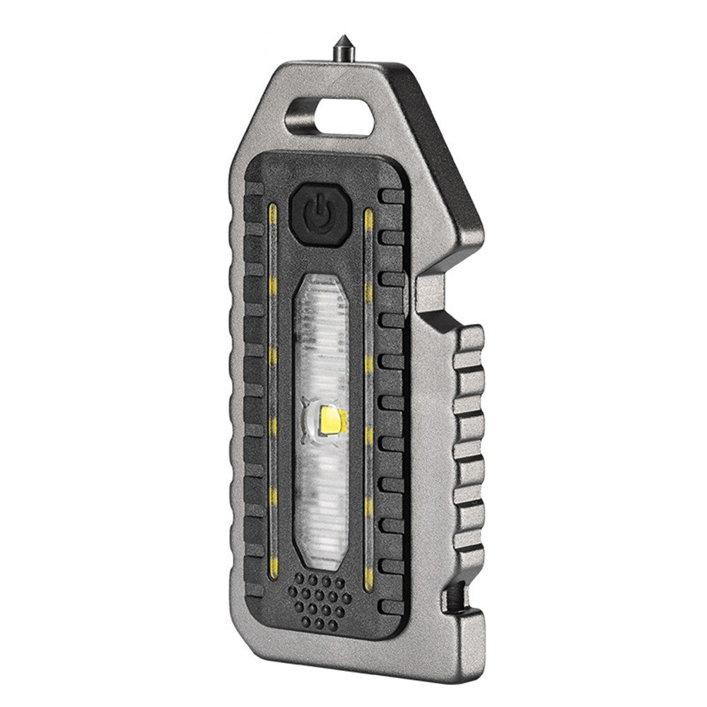 W5135 Mini COB Flashlight Rechargeable Light Whistle Emergency Survival Window Keychain Flashlight