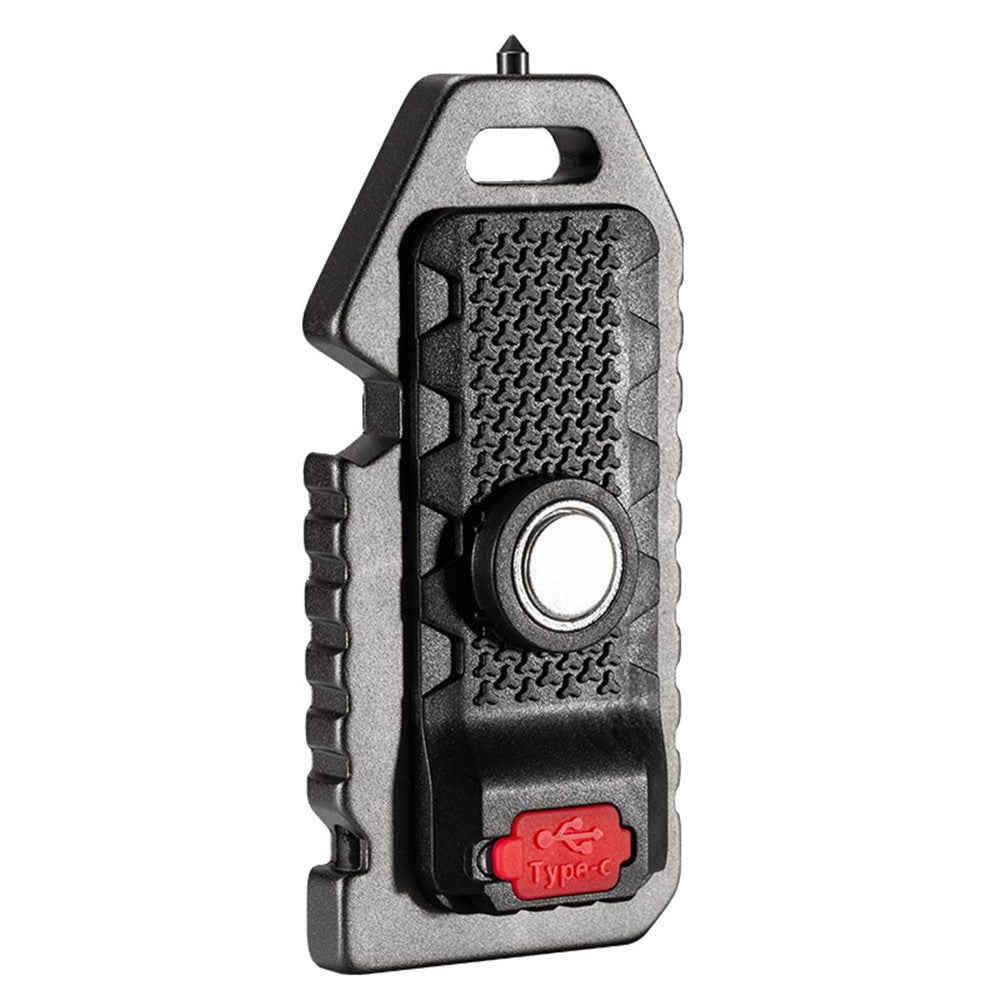 W5135 Mini COB Flashlight Rechargeable Light Whistle Emergency Survival Window Keychain Flashlight