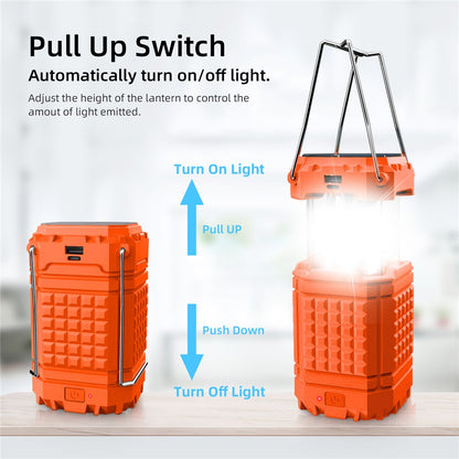 Portable Solar Hand Crank Camping Light 3000mAh Power Bank Outdoor Emergency Phone Charger