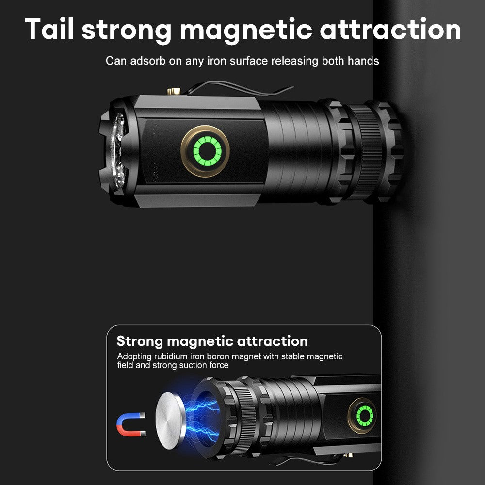 S350 Outdoor Aluminum Alloy Flashlight 18350 Battery Powered Portable Flashlight with Storage Bag