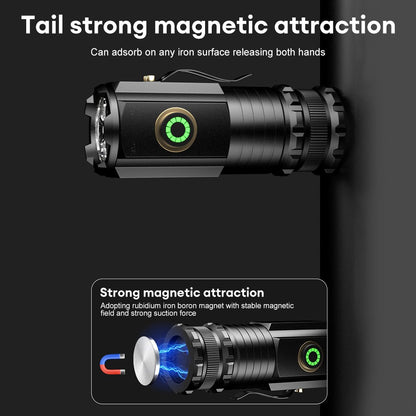 S350 Outdoor Aluminum Alloy Flashlight 18350 Battery Powered Portable Flashlight with Storage Bag