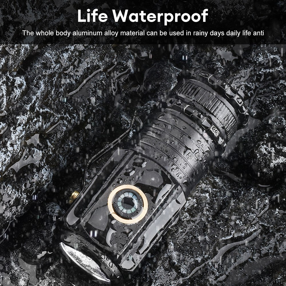 S350 Outdoor Aluminum Alloy Flashlight 18350 Battery Powered Portable Flashlight with Storage Bag