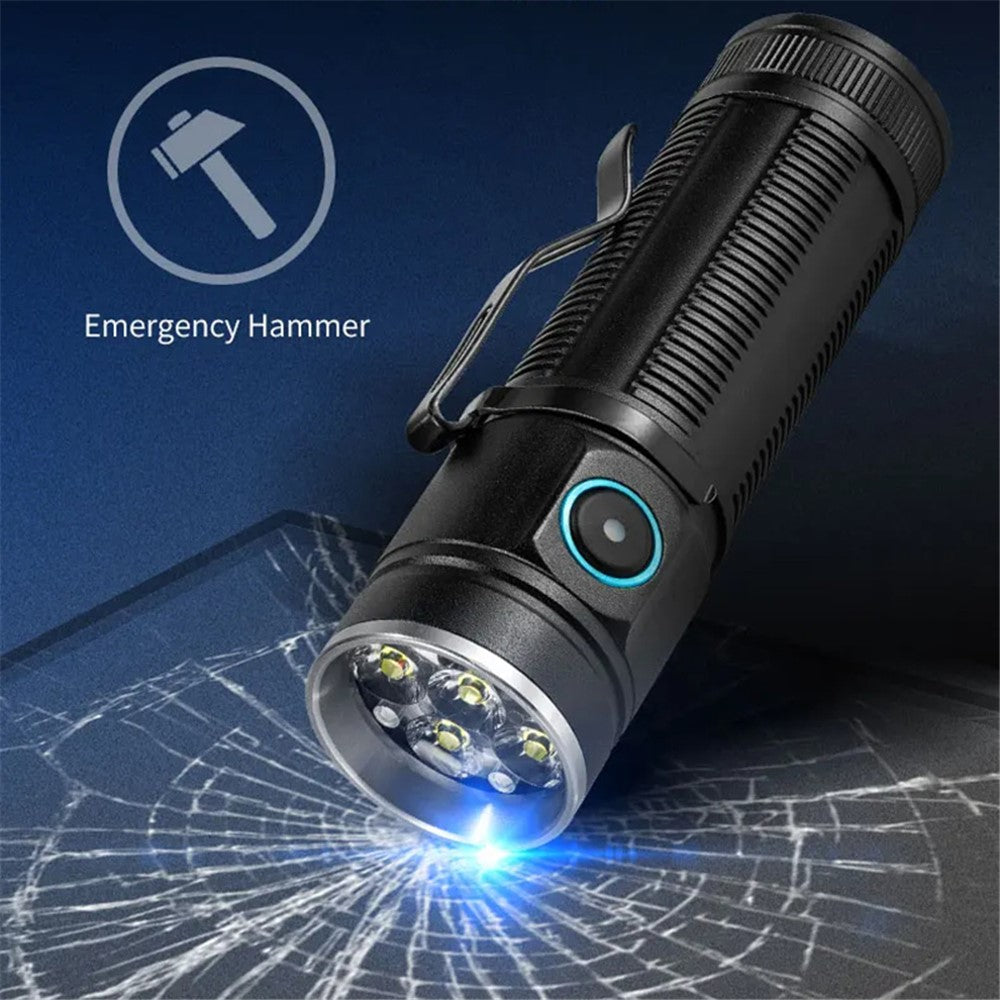 W5184 6-LED Flashlight with Clip for Camping Fishing Light High Brightness Battery-Operated Night Light